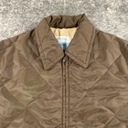 Vintage Sears Work Leisure Jacket Mens Large Brown Quilted Lined Zip Up 70s 80s