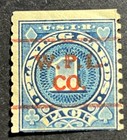 Travelstamps  Us 10 Cent Playing Cards Scott  rf26 W p l  Co  Precancel Og