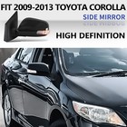 For 2009-2013 Toyota Corolla Side View Mirrors Black Folding Pair Led 5 Pins