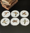 Set Six Sterling Silver Cyril Gorainoff Ny Game Bird Coasters American Mcm 3 6   