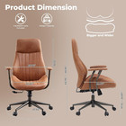 Ergonomic Office Chair  High-back Faux Suede Computer Executive Chair