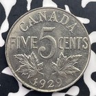 1929 Canada 5 Cents Lot c2636 Nice 