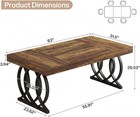 63-inch Rectangular Executive Desk  Modern Office Computer Desk For Home Office