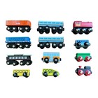 Melissa   Doug Kids Wooden Magnetic Train Set For Train Table Lot Of 12 Euc