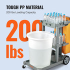 Janitorial Trolley Cleaning Cart With Pvc Bag For Housekeeping Office