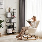 5 Tier Bookcase Modern Book Shelf Home Officetall Bookshelf Bedroom Book Case