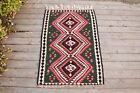 Turkish Rug 25  x39   Handwoven Van Kilim 66x100cm Wool Vintage Tribal Area Rug