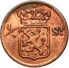 Netherlands East Indies-sumatra-1 4 Stuiver 1826 S-rare-condition 