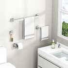 Bathroom Hardware Accessories 4 Piece Set With 24  Towel Bar - Polished Chrome