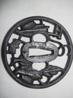 Japanese Iron Sukashi Tsuba New Year Motif Sword Guard With Box