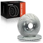 320mm Front Drilled Slotted Disc Brake Rotors For Sedona 2015-2021 2pc Set