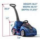 Push Buggy Around Car Ride Toy Toddler Kids Step2 Blue Outdoor Play Fun New