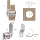 2 Set Keyed Alike Cabinet Cam Lock 3 4  Cylinder Toolbox Lock For Drawer Dresser