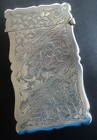 Attractive Sterling Silver Art Nouveau Card Case Birmingham 1905 C e  Williams