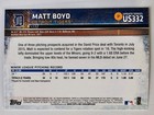 2015 Topps Update  us332 Matthew Matt Boyd Rookie Card Rc