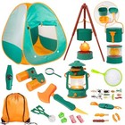 Camping Play Set For Children 3-6  Pretend Adventure Toy Gift - Pop-up Green