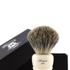 Stunning Super Badger Hair Shaving Brush Barber Style With Resin Ivory Handle