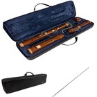 Yamaha Yrb-61 Wooden Bass Recorder Maple Vintage Recorder Used Good Condition