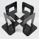Lot Of 2 Pairs Black Metal Bookends 5 25  Tall Home Office School Decor
