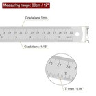 3pcs Stainless Steel Ruler 12 Inch 30cm Metric English Ruler With Conversion 12 