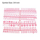 Felt Board Letters  680 Characters Rose Red 3 4  Letters Numbers Symbols 4pcs