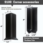 Self Adhesive Baseboard Corner Blocks  4inch width 3 Inside   3 Outside Corne   