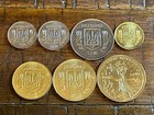 Full Set Of 7 Unc Ukraine Coins 2012-2025 1-50 Kopiyok 1 Hryvnia From Bank Rolls