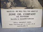 1910-real Photo-zone Oil Company-cleveland ohio-automobile Gas Oil- Adv Postcard