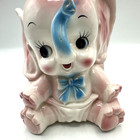 Vintage Dickson Elephant Ceramic Planter Baby Pink