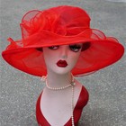 Women Kentucky Derby Wide Brim Wedding Church Lady Occasional Organza Sun Hat Us