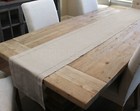 16  Stone Hemstitch Table Runner - Cotton   Linen Blend - 16x72  16x108 
