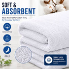 Salon Towels 100  Cotton Towel Pack Of 24 White Gym Spa Towel In 16x28 Inches 