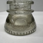 Vintage - Hemingray-42 Beaded Bottom Glass Insulator Clear - Made Usa  34