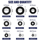 900-piece Nylon Flat Washer Assortment Kit Black Plastic Flat Washers For Bolts 