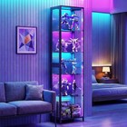 Action Figures Toy Display Case 5-tier 72  Rgb Led Light App Control Glass Cases