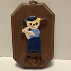 Vintage Wooden Sports Plaques Baseball Basketball Football Fishing Boy   s Room