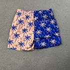 Chubbies M Swim Trunks Liner Palm Tree Pink Blue Split Board Shorts Inseam 5 5 