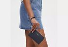 Coach F54626 Crossgrain Leather Cornerzip Wristlet Midnight Nwot Msrp  88