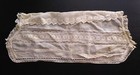 Antique Lace Trim Lot Embroidered Filet Net Salvage Ruffle Ivory
