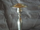 Shreve   Co Hammered Arts   Crafts Sterling Silver Candlesticks 9 3 4   Tall