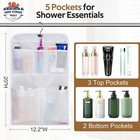 Misslo Shower Caddy Organizer 5 Pockets Roll Up Hanging Bathroom Small  White
