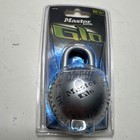 Master Lock G l o Hi-viz Dial Combination Padlock 2077d Light Up Dial Blue New 