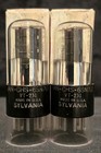 Sylvania 6sn7 Gt Vt-231 Tube 1940s U s  Army Signal Corp Tough Dog Matched Set