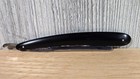 Vtg Antique J r  Torrey Worcester Mass Black Straight Razor Barber Notch W  Case