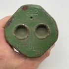 Vintage Industrial Ul 312 Cast Iron Electrical Floor Box Green Brass Base Plate
