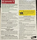 K9 Advantix Ii Flea   Tick Prevention For Small Dog  4-10 Lbs  - 4 Monthly Doses