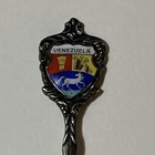 Vintage Sterling Silver Travel Shield Crest Enamel Venezuela Souvenir Gift Spoon
