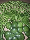 Antique French Cast Iron Trivet wall Hanging enameled reticulated euc