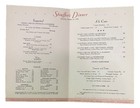 Vintage 1940s Stouffer s Restaurant Dinner Menu  Minneapolis Minnesota Mn