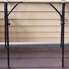 Vintage Industrial Iron Table Legs     Pair   28   h X 12   w   Arched Brace   Splayed